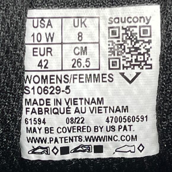 Saucony Cohesion 14 Shoes Womens Size 10 W Triple Black Running Comfort Walking - Picture 8 of 8